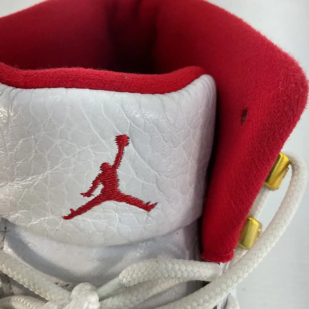 Men's Nike Jordan Red & White Sneakers Size 10 Preowned - Picture 6 of 7